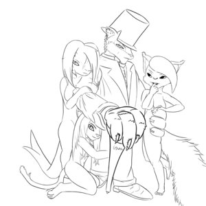 Rating: Questionable Score: 0 Tags: 1:1 anthro aquatic arm_grab big_breasts black_and_white breasts business_suit clothing domestic_cat e621 ear_tuft felid feline felis female fish fluffy fluffy_tail foreshortening fur group hair hair_over_eye harem hat headgear headwear hug inner_ear_fluff kneeling line_art male mammal monochrome one_eye_obstructed pantherine pimp_cane rodent sandy_(yoyofreakcj) sciurid serious shark standing suit tail thick_tail tiger tiny_legs top_hat torso_grab tree_squirrel tuft yoyofreakcj User: bunchy7s