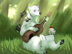 Rating: Safe Score: 0 Tags: 4:3 acoustic_guitar ambiguous_gender anthro avian bear bird chicken detailed_background e621 forest galliform grass group guitar male mammal musical_instrument nature outside phasianid plant playing_guitar playing_music plucked_string_instrument polar_bear procyonid raccoon string_instrument tree ursine whitefeathersrain User: bunchy7s