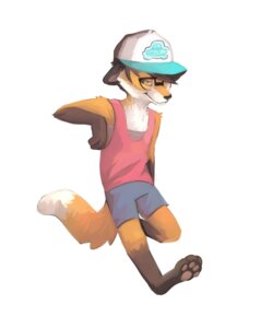 Rating: Safe Score: 0 Tags: anthro barefoot biped black_nose canid canine clothing e621 eyewear feet fox fur glasses hat headgear headwear herutastic hi_res hindpaw male mammal orange_body orange_eyes orange_fur paws red_fox simple_background solo true_fox white_background User: bunchy7s