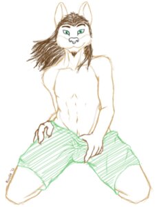 Rating: Questionable Score: 0 Tags: 3:4 abs anthro bottomwear bulge bundadingy canid canine canis clothed clothing dingo e621 koosh-ball looking_at_viewer male mammal mullet pinup pose shorts sketch solo suggestive User: bunchy7s