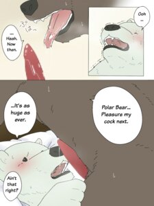 Rating: Explicit Score: 0 Tags: 3:4 bear bed blush bodily_fluids brown_bear brown_body brown_fur censored comic dialogue drooling duo e621 english_text erection fur furniture genital_fluids genitals grizzly_(shirokuma_cafe) grizzly_bear intraspecies kumao male male/male mammal multiple_scenes nude okatana open_mouth penis polar_bear precum saliva shirokuma shirokuma_cafe submissive submissive_male teeth text tongue translated ursine User: bunchy7s