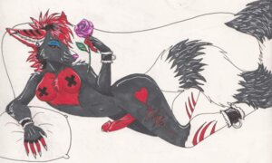 Rating: Explicit Score: 0 Tags: anthro bittenwolf black_body black_fur breasts canid canine canis e621 erection fur genitals gynomorph hair humanoid_genitalia humanoid_penis intersex mammal markings nipple_tape nude pasties penis pinup pose red_hair red_markings red_penis solo tail tape teigan wolf User: bunchy7s