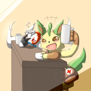 Rating: Safe Score: 0 Tags: 1:1 ambiguous_gender blush container cup duo e621 eeveelution feral generation_3_pokemon generation_4_pokemon holding_container holding_cup holding_object leaf leaf_tail leafeon nintendo open_mouth pokemon pokemon_(species) red_eyes simple_background tail zangoose アード User: bunchy7s