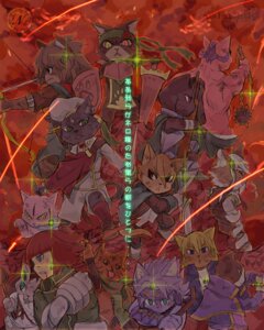 Rating: Safe Score: 0 Tags: 4:5 anthro clothed clothing domestic_cat e621 felid feline felis group hi_res human male mammal melee_weapon ngapoko sword topless weapon User: bunchy7s