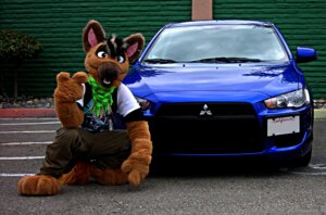 Rating: Safe Score: 0 Tags: anthro brown_eyes california canid canine canis car clothing costume domestic_dog doryuu e621 fursuit german grandfathered_content kerchief male mammal mitsubishi mitsubishi_lancer photography_(artwork) pose real solo unknown_artist vehicle User: bunchy7s