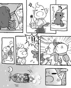 Rating: Safe Score: 0 Tags: comic digital_drawing_(artwork) digital_media_(artwork) e621 elemental_creature flora_fauna greyscale group hocotatian humanoid louie_(pikmin) low_res male monochrome nintendo olimar pikmin pikmin_(species) plant purple_pikmin side simple_background unknown_artist User: bunchy7s