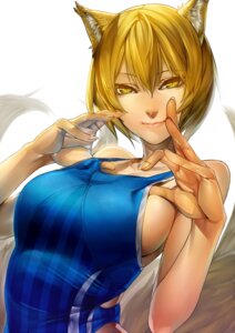 Rating: Safe Score: 0 Tags: 2012 alternate_costume animal_humanoid ant_of_spirit big_breasts blonde_hair breasts canid canid_humanoid canine canine_humanoid clothing digital_media_(artwork) e621 eyelashes female fingernails fox fox_humanoid hair half-length_portrait hi_res humanoid lips looking_at_viewer mammal mammal_humanoid multi_tail nails one-piece_swimsuit portrait pupils ran_yakumo short_hair side_boob slit_pupils smile solo swimwear tail touhou yellow_eyes User: bunchy7s