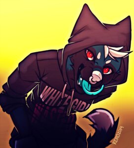 Rating: Safe Score: 0 Tags: anthro blue_tongue canid canine canis clothing e621 female hi_res hoodie kero_tzuki looking_at_viewer mammal red_eyes solo tongue topwear wolf User: bunchy7s