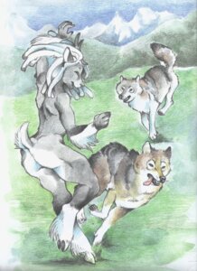 Rating: Safe Score: 0 Tags: 2011 ambiguous_gender anthro arm_tuft canid canine canis casual_nudity cloven_hooves deer detailed detailed_background e621 feral foot_tuft fur grey_body grey_fur group hooves hyleren male mammal new_world_deer nude outside raised_tail realistic reindeer sanssouci scut_tail short_tail sky tail tongue tongue_out traditional_media_(artwork) tuft wolf User: bunchy7s