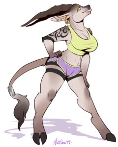 Rating: Safe Score: 0 Tags: 2014 4:5 antelope anthro barefoot biped bottomwear bovid breasts brown_body brown_fur clothed clothing cloven_hooves dolphin_shorts e621 ear_piercing feet female fur green_eyes hand_on_hip hooves horn khana_liis mammal midriff navel nut-case piercing pose shadow shorts simple_background solo tail tail_tuft tattoo tuft User: bunchy7s