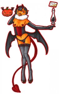 Rating: Questionable Score: 0 Tags: anthro avian breasts chocobo chocobouchees clothed clothing corset e621 female final_fantasy food fruit gloves halloween handwear hi_res holidays hooves horn legwear lingerie membrane_(anatomy) membranous_wings non-mammal_breasts panties pasties plant pumpkin solo square_enix stockings tail thigh_highs topwear underwear wings User: bunchy7s
