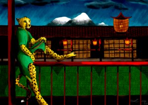 Rating: Safe Score: 0 Tags: 2010 anthro asian_clothing balcony biped cheetah clothing cloud detailed_background e621 east_asian_clothing felid feline garden gepardos grass japan japanese_clothing katana kimono lamp loopus male mammal melee_weapon mountain night outside plant sitting sky solo spots spread_legs spreading sword tail veranda weapon User: bunchy7s