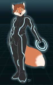 Rating: Questionable Score: 0 Tags: 2011 4_fingers anthro black_ears black_nose breasts brown_eyes brown_hair bulge canid canine chaysefox cheek_tuft clothing dated digital_media_(artwork) dipstick_tail e621 eyebrows facial_tuft fingers fluffy fluffy_tail fox geometric_background glowing gradient gradient_background grid_background grid_floor gynomorph hair holding_object identity_disc inner_ear_fluff intersex jumpsuit looking_at_viewer mammal markings moodyferret multicolored_body pattern_background signature simple_background smile solo square_grid tail tail_markings tron tron:_legacy tuft two_tone_body white_inner_ear_fluff white_tail_tip User: bunchy7s