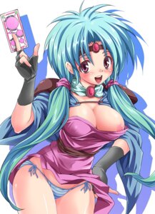 Rating: Questionable Score: 0 Tags: blue_hair blush breasts card circlet endou_masatoshi erect_nipples female fingerless_gloves gloves hand_on_hip haou_taikei_ryuu_knight hips holding holding_card long_hair nipple_slip nipples open_mouth paffy_pafuricia panties purple_eyes rule34 shoulder_pads side-tie_panties solo striped striped_panties tied_hair twintails underwear very_long_hair User: bunchy7s