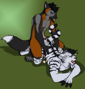 Rating: Explicit Score: 0 Tags: all_fours anthro ass_up black_markings bodily_fluids canid canine canis cum digitigrade duo e621 ear_piercing erection felid from_behind_position fur genital_fluids genitals gradient_background grey_body grey_fur hi_res jakthedrox knot male male/male mammal markings master-loki nude orange_body orange_fur pantherine penis piercing pinned sex simple_background tail tanner_james tiger tongue tongue_piercing white_body white_fur wolf User: bunchy7s