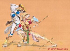 Rating: Safe Score: 0 Tags: 2007 action_pose anthro armor arrow_(weapon) arrowed asheru_(setting) assault attack belt bikini black_nose boob_armor bottomwear bracers breastplate canid canine canis casia cestus chain claws clothing digitigrade duo e621 female fluffy fur furgonomics gauntlets girdle gladius gloves greaves hail_of_arrows handwear headgear helmet loincloth mammal melee_weapon metal_shield pauldron pose ranged_weapon round_shield sash scabbard scott_ruggels shield shirt signature sparkles swimwear sword tail tan_body tan_fur tassels topwear tunic two-piece_swimsuit unconvincing_armor virinia warrior weapon white_body white_fur wolf wraps yellow_eyes User: bunchy7s