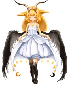 Rating: Safe Score: 0 Tags: alternative_fashion animal_humanoid baphomet_(deity) blonde_hair bovid bovid_horn bovid_humanoid caprine caprine_demon caprine_horn caprine_humanoid clothing deity demon dress e621 eyes_closed feathered_wings feathers female goat_demon goat_humanoid hair hair_tubes hi_res hooves horn humanoid j-fashion lolita_(fashion) long_hair mammal mammal_humanoid mizutsu monster_girl_(genre) payot ram_horn shiro_lolita simple_background smile solo white_background white_clothing white_dress winged_humanoid wings User: bunchy7s