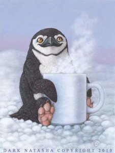 Rating: Safe Score: 0 Tags: 2010 3_toes ambiguous_gender avian beak bird brush-tailed_penguin chinstrap_penguin claws coffee_mug cold container cup dark_natasha day e621 english_text feathers feet feral holding_container holding_cup holding_mug holding_object looking_at_viewer mug orange_eyes outside penguin signature sitting snow solo steam text toes User: bunchy7s