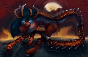 Rating: Questionable Score: 0 Tags: all_fours black_body black_hair black_skin blue_eyes breasts brown_body brown_fur chain demon e621 elemental_creature fawnbaby feet female fur glowing glowing_eyes grey_hooves hair hooves horn humanoid_hands lava lava_skin long_hair long_tail looking_at_viewer mineral_fauna nude red_body red_skin side_boob solo tail User: bunchy7s