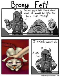 Rating: Safe Score: 0 Tags: alien armor boba_fett comic crossover e621 earth_pony english_text equid equine female feral friendship_is_magic hasbro horse jabba_the_hutt male mammal mandalorian_armor my_little_pony pony profanity star_wars synad tail text third-party_edit twist_(mlp) User: bunchy7s