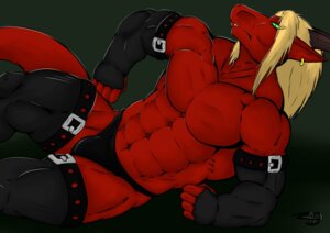 Rating: Questionable Score: 0 Tags: 2012 abs anthro belt biceps big_muscles biped blonde_hair clothed clothing dragon drakians_(drakians_farlight) e621 ear_piercing european_mythology fur gloves green_eyes hair handwear horn latex legwear long_hair looking_at_viewer lying male muscular muscular_anthro muscular_male mythological_creature mythological_scalie mythology on_back on_side pecs piercing pose red_body scales scalie solo speedo stockings swimwear tail thong topless underwear western_dragon xxzerkkandragonxx User: bunchy7s
