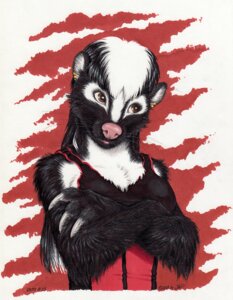 Rating: Safe Score: 0 Tags: 2013 abstract_background anthro black_body black_fur brown_eyes claws clothed clothed_anthro clothed_female clothing crossed_arms digital_media_(artwork) digital_painting_(artwork) e621 ear_piercing ear_stud female female_anthro front_view fur half-length_portrait james_m_hardiman looking_away mammal mephitid onyx_(jmh) painting_(artwork) piercing portrait pose skunk solo white_body white_fur User: bunchy7s Rating: Safe Score: 0 Tags: 2013 abstract_background anthro black_body black_fur brown_eyes claws clothed clothed_anthro clothed_female clothing crossed_arms digital_media_(artwork) digital_painting_(artwork) e621 ear_piercing ear_stud female female_anthro front_view fur half-length_portrait james_m_hardiman looking_away mammal mephitid onyx_(jmh) painting_(artwork) piercing portrait pose skunk solo white_body white_fur User: bunchy7s