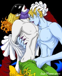 Rating: Explicit Score: 0 Tags: digimon digimon_(species) jace_moore male male_only piemon rule34 tagme vamdemon User: bunchy7s