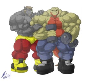 Rating: Safe Score: 0 Tags: 2014 abs anthro arm_grab athletic barazoku beard biceps big_muscles boots bottomwear brown_hair bulge clothed clothing dinosaur duo e621 exercise facial_hair fangs footwear green_body green_skin grey_body grey_eyes grey_skin grin hair hand_on_shoulder holding_object horn huge_muscles hyper hyper_muscles lizard male mammal musclegut muscular muscular_male pants pecs pose prehistoric_species red_body red_eyes red_skin reptile rex_suarus_(jim55) rhinoceros saurischian scales scalie shoes simple_background slightly_chubby smile standing teeth theropod topless tyrannosaurid tyrannosauroid tyrannosaurus tyrannosaurus_rex weightlifting weights white_background workout yongdasom User: bunchy7s