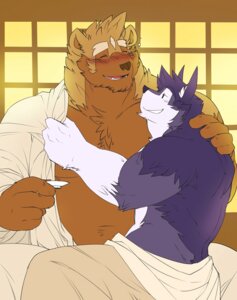 Rating: Safe Score: 0 Tags: anthro bear biceps big_muscles blush brown_body brown_fur caleb_(kokuhane) canid canine canis chest_tuft clothed clothing domestic_dog duo e621 fur gen grin holding_object huge_muscles husky imminent_sex kokukokuboo male male/male mammal muscular muscular_male nordic_sled_dog pecs purple_body purple_fur slightly_chubby smile spitz topless tuft User: bunchy7s