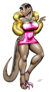 Rating: Questionable Score: 0 Tags: 4_fingers anthro biped breasts brown_body claws cleavage clothed clothing dinosaur dress dromaeosaurid e621 female fingers footwear fossilizedart front_view hand_on_hip jewelry jurassic_beauties looking_at_viewer necklace nipple_outline non-mammal_breasts pink_clothing pink_dress prehistoric_species reptile sandals saurischian scales scalie shoes short_dress sickle_claw simple_background smile solo standing strapless_clothing strapless_dress tail tan_body tan_scales theropod toe_claws val_raptyress velociraptor white_background User: bunchy7s