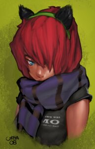 Rating: Safe Score: 0 Tags: 2008 adolescent alternative_fashion blue_eyes clothed clothing doxy e621 emo emo_haircut fake_cat_ears fake_ears female grandfathered_content green_background hair hair_over_eye half-length_portrait human looking_at_viewer mammal not_furry one_eye_obstructed portrait red_hair scarf simple_background solo young young_female young_human User: bunchy7s