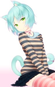 Rating: Safe Score: 0 Tags: absolute_territory animal_humanoid blue_hair blush bottomwear cat_humanoid cat_tail clothing digital_media_(artwork) e621 felid felid_humanoid feline feline_humanoid female gradient_background green_eyes hair humanoid legwear long_sleeves mammal mammal_humanoid pattern_clothing pattern_legwear shaded short_hair simple_background sitting skirt solo striped_clothing striped_legwear stripes thigh_highs zizi_(zz22) User: bunchy7s