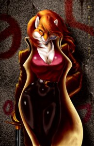 Rating: Safe Score: 0 Tags: amber_eyes anthro belt big_breasts bottomwear breasts canid canine cleavage clothed clothing coat e621 female fox fur hair jacket leather leather_bottomwear leather_clothing leather_pants looking_at_viewer mammal melee_weapon orange_body orange_fur orange_hair pants richard_bartrop solo sword topwear trenchcoat weapon white_body white_fur User: bunchy7s Rating: Safe Score: 0 Tags: amber_eyes anthro belt big_breasts bottomwear breasts canid canine cleavage clothed clothing coat e621 female fox fur hair jacket leather leather_bottomwear leather_clothing leather_pants looking_at_viewer mammal melee_weapon orange_body orange_fur orange_hair pants richard_bartrop solo sword topwear trenchcoat weapon white_body white_fur User: bunchy7s
