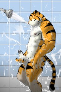 Rating: Explicit Score: 0 Tags: abs anthro balls barazoku bent_arm bent_legs biceps big_muscles black_glans crouching e621 erection felid fur genitals glans grisser hand_on_own_penis hand_on_penis holding_penis humanoid_genitalia humanoid_penis male mammal masturbation messy muscular muscular_anthro muscular_male nude pantherine penile penile_masturbation penis pose shower shower_head solo stripes tail tiger tile tile_wall wall_(structure) wet wet_body wet_fur User: bunchy7s