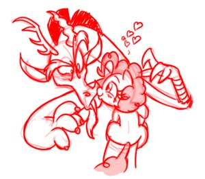 Rating: Safe Score: 0 Tags: antlers blush chimera clinging discord_(mlp) draconequus duo e621 earth_pony equid equine female feral friendship_is_magic hasbro heart_symbol horn horse kissing male mammal mickeymonster monochrome my_little_pony pinkie_pie_(mlp) pony red_and_white simple_background size_difference tail white_background User: bunchy7s
