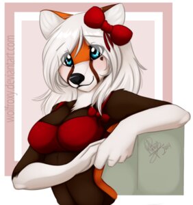 Rating: Safe Score: 0 Tags: ailurid anthro black_nose blue_eyes blush bra breasts brown_body brown_fur cleavage clothed clothing digital_media_(artwork) e621 female fur hair lingerie long_hair mammal navel orange_body orange_fur red_panda redd_(areddpanda) ribbons smile solo underwear white_body white_fur white_hair wolflady User: bunchy7s