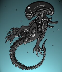 Rating: Safe Score: 0 Tags: 2012 alien alien_(franchise) ambiguous_gender black_body blade chibi claws dj-91 e621 exoskeleton eyeless fangs gradient_background simple_background solo tail tail_blade teeth weapon_tail xenomorph User: bunchy7s