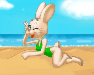 Rating: Safe Score: 0 Tags: beach blue_eyes brown_body brown_fur clothing cloud crossed_legs detailed_background e621 female fur hamsy hare lagomorph leporid looking_at_viewer mammal one_eye_closed open_mouth outside russian sand sea seaside sky smile solo soyuzmultfilm swimwear water well_just_you_wait! wink zayats_(wjyw) User: bunchy7s
