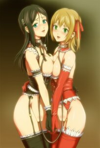 Rating: Questionable Score: 0 Tags: :d arm_garter asymmetrical_docking black_hair black_legwear blonde_hair blue_eyes blush bondage bound_together bow breast_press breastless_clothes breastless_clothing breasts breasts_to_breasts censored cleavage collar convenient_censoring corset elbow_gloves female female_only femsub garter_belt garter_straps garters gloves green_eyes hair_ornament hair_ribbon hairbow hand_holding holding_hands hug kamimura_chika kamimura_haruka large_breasts leash lingerie linked_collar long_hair looking_back mound_of_venus multiple_females multiple_girls multiple_subs no_panties nude open_mouth partially_visible_vulva pussy red_legwear ribbon rule34 short_twintails siblings sideboob sisters sisters_natsu_no_saigo_no_hi sisters_~natsu_no_saigo_no_hi~ skull_and_crossbones skull_hair_ornament smile sutein thighhighs tied_hair twintails underwear User: bunchy7s