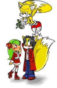 Rating: Safe Score: 0 Tags: anthro big_tail black_hair blonde_hair blue_eyes bottomwear canid canine clothing daisy_the_seedrian denim denim_bottomwear denim_clothing dipstick_tail e621 elemental_creature fan_character female flora_fauna fox green_eyes group hair holly_(plant) jeans kissing_bough male mammal markings miles_prower pants plant seedrian sega simple_background smile sonic_the_hedgehog_(series) sonic_x tail tail_markings unknown_artist white_background User: bunchy7s