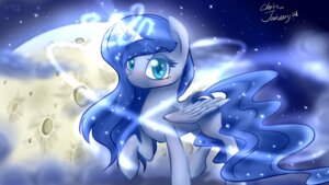 Rating: Safe Score: 0 Tags: 16:9 2013 blue_body blue_feathers blue_hair blue_theme blush cool_colors cutie_mark e621 equid equine feathered_wings feathers female feral friendship_is_magic glowing hair hasbro hi_res horn looking_at_viewer magic mammal moon my_little_pony mythological_creature mythological_equine mythology night outside princess_luna_(mlp) quadruped solo sparkles standing star tail widescreen winged_unicorn wings xcopyen002 User: bunchy7s