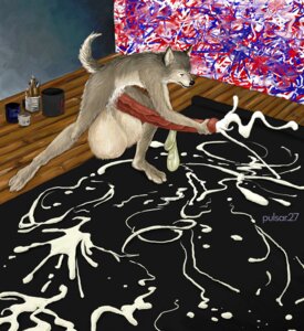 Rating: Explicit Score: 0 Tags: 1boy canine cum hyper jackson_pollock male male_only nude penis pulsar rule34 solo what wolf User: bunchy7s