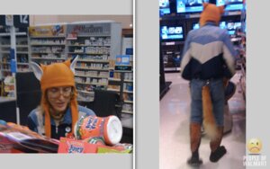 Rating: Safe Score: 0 Tags: 16:10 anthro bottomwear canid canine clothing coat costume denim denim_bottomwear denim_clothing e621 english_text eyewear fox furry_lifestyle fursuit glasses grandfathered_content hat headgear headwear human inside jeans juicy_fruit male mammal marlboro_(brand) pants people_of_walmart philip_morris_international_inc photography_(artwork) real solo tail text topwear unknown_artist walking walmart widescreen User: bunchy7s