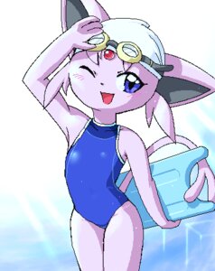 Rating: Safe Score: 0 Tags: 4_fingers anthro bare_shoulders biped blue_clothing blue_eyes blue_one-piece_swimsuit blue_swimwear blush breasts clothing digital_media_(artwork) dripping e621 eeveelution espeon eyewear eyewear_on_head female fingers fur g-sun generation_2_pokemon goggles goggles_on_head headgear headwear holding_object iris kickboard looking_at_viewer low_res monotone_body monotone_clothing monotone_face monotone_fur monotone_headwear monotone_tail multicolored_clothing multicolored_one-piece_swimsuit multicolored_swimwear nintendo oekaki one-piece_swimsuit one_eye_closed open_mouth open_smile pink_body pink_ears pink_face pink_fur pink_tail pokemon pokemon_(species) pokemorph pupils school_swimsuit simple_background small_breasts smile solo standing swimming_cap swimming_goggles swimwear tail two_tone_clothing two_tone_one-piece_swimsuit two_tone_swimwear white_clothing white_headwear white_one-piece_swimsuit white_swimming_cap white_swimwear young young_anthro young_female User: bunchy7s