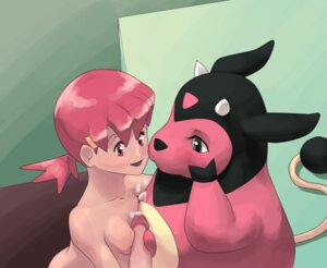 Rating: Explicit Score: 0 Tags: blue_eyes blush bodily_fluids bovid bovine breast_play breasts cum e621 erection female feral generation_2_pokemon genital_fluids genitals group group_sex gym_leader human humanoid_genitalia humanoid_penis interspecies male male/female mammal miltank nintendo nude penis pokemon pokemon_(species) pokephilia red_eyes roundabout_(artist) sex threesome titfuck trio whitney_(pokemon) User: bunchy7s