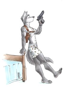 Rating: Questionable Score: 0 Tags: 2009 anthro bed boxers_(clothing) canid canine canis clothing e621 furniture gun holding_gun holding_object holding_ranged_weapon holding_weapon male mammal mitchdlg ranged_weapon solo tail underwear weapon wolf User: bunchy7s