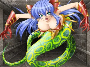Rating: Questionable Score: 0 Tags: 4:3 action_pose apode blue_hair clothed clothing draconcopode dungeon e621 female front_view game_cg grandfathered_content hair humanoid inside kazuma_muramasa lamia legless pose reptile scalie serpentine skimpy snake solo split_form User: bunchy7s