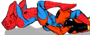 Rating: Explicit Score: 0 Tags: 2boys arched_back bara bulge deadpool fellatio_over_clothes fellatio_through_underwear floobin gay legs_held_open male male_only marvel marvel_comics mask oral oral_on_clothing penis peter_parker rule34 spider-man spider-man_(series) tagme visible_penis_shape wade_wilson yaoi User: bunchy7s