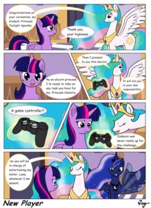 Rating: Safe Score: 0 Tags: afterimage blue_eyes brand_parody color_coded color_coded_speech_bubble comic controller crossover crown cutie_mark dialogue dualshock dualshock_3 e621 english_text equid equine eyes_closed feathered_wings feathers female feral folded_wings friendship_is_magic fur game_controller gesture glowing group hair hasbro headgear hi_res horn horn_magic levitating_object looking_at_controller looking_at_object magic mammal motion_blur multicolored_hair my_little_pony mythological_creature mythological_equine mythology name_drop name_in_dialogue pink_hair playstation playstation_3 playstation_controller princess princess_celestia_(mlp) princess_luna_(mlp) purple_body purple_eyes purple_fur purple_hair quadruped royalty smile sony_corporation sony_interactive_entertainment species_in_dialogue speech_bubble spread_wings standing tail talking_to_another text tikyotheenigma trio twilight_sparkle_(mlp) two_tone_hair waving winged_unicorn wings wireless_controller User: bunchy7s