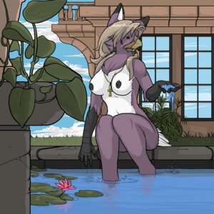 Rating: Questionable Score: 0 Tags: 1:1 ankh anthro avian beak bleuhawke breasts e621 feathers female gryphon jewelry karren mythological_avian mythological_creature mythology nipples non-mammal_breasts non-mammal_nipples plant solo swimming_pool User: bunchy7s